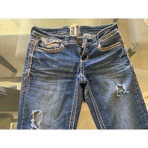 Trademark  jeans  Rebel Super Skinny womens 28w 31L 9 rise 90s Y2K